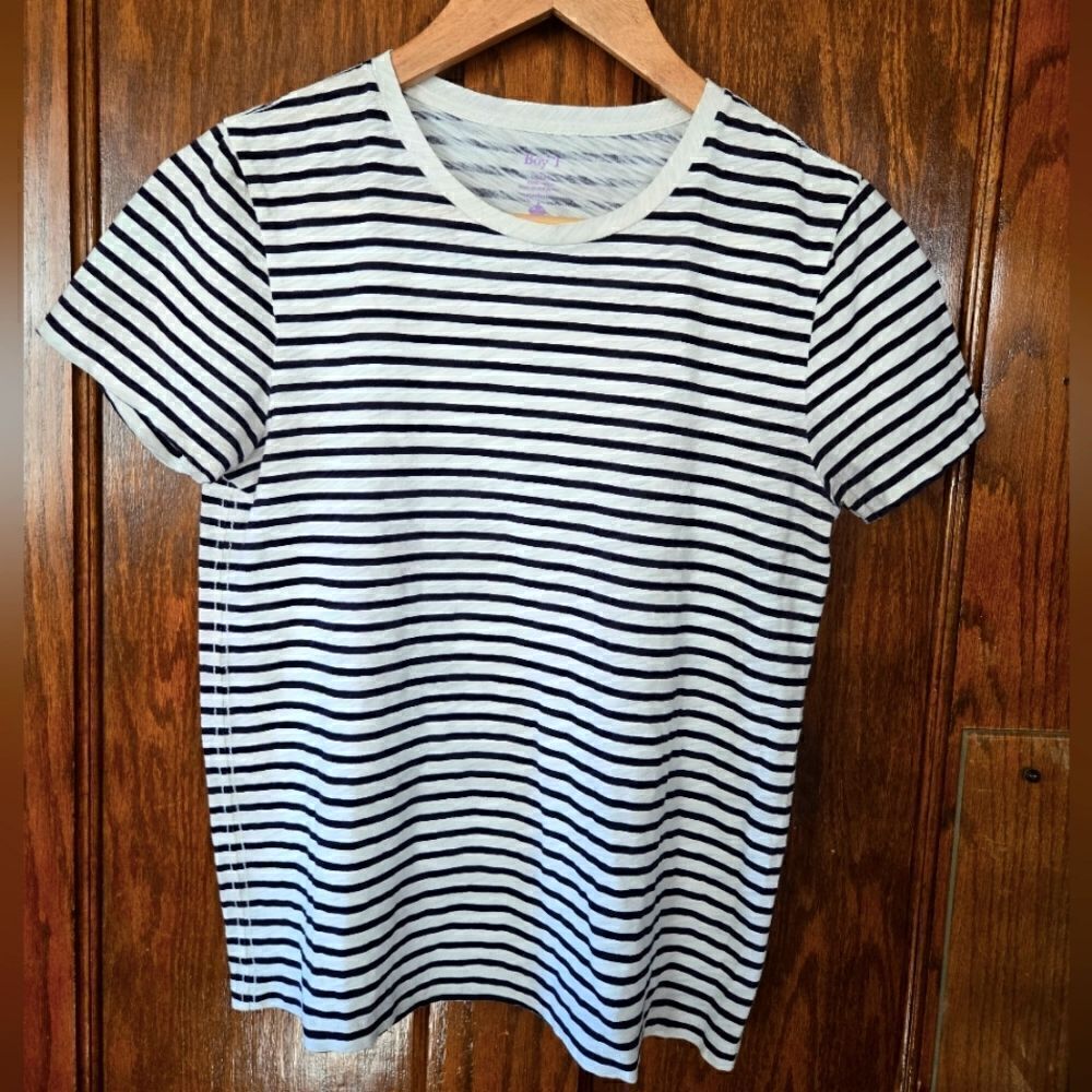 J Crew Boy Tee Cotton Striped Size MEDIUM